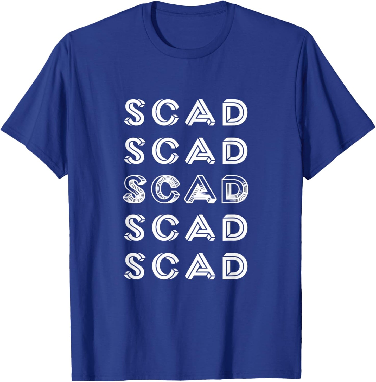 SCAD 3D M.C. Escher Style College T-Shirt - T-Shirt | Royal