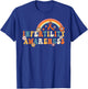 Groovy Infertility Awareness Orange Ribbon Rainbow Men Women T-Shirt - T-Shirt | Royal
