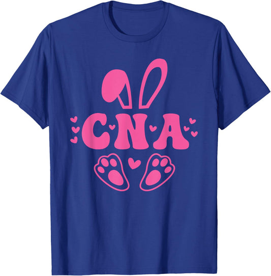 CNA Easter Cute Trendy Healthcare Worker Retro Pink T-Shirt - T-Shirt | Royal