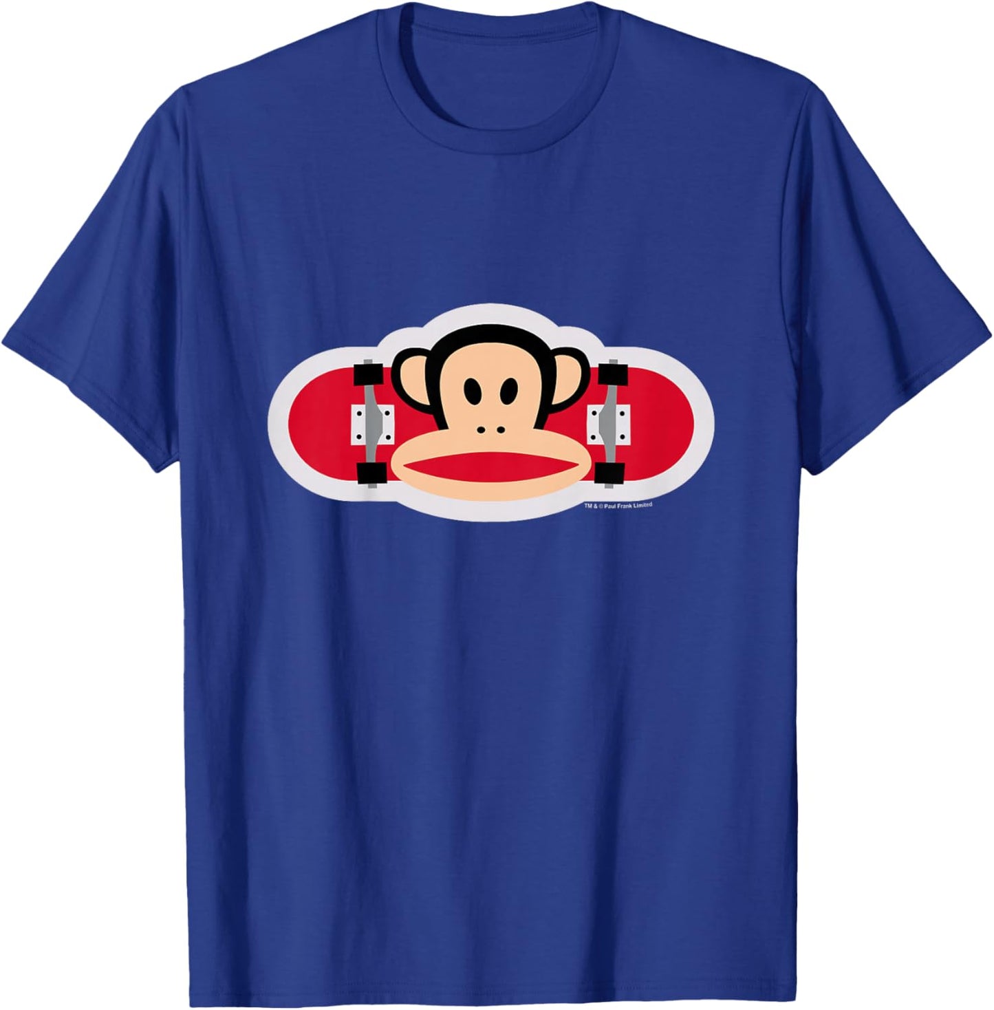 Paul Frank Julius The Monkey Skater Skateboard Kinder T-Shirt - T-Shirt | Royal