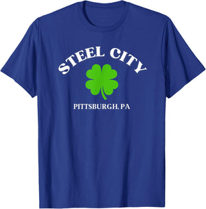 Steel City Pittsburgh Irish Pride T-Shirt - T-Shirt | Royal