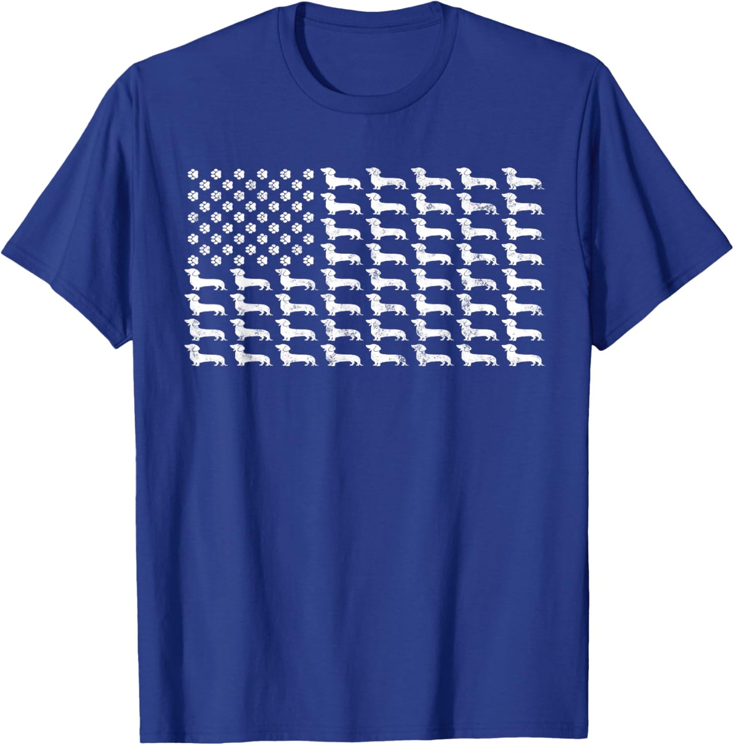 American Flag Dachshund Patriotic Dog Dad Mom 4th Of July T-Shirt - T-Shirt | Royal