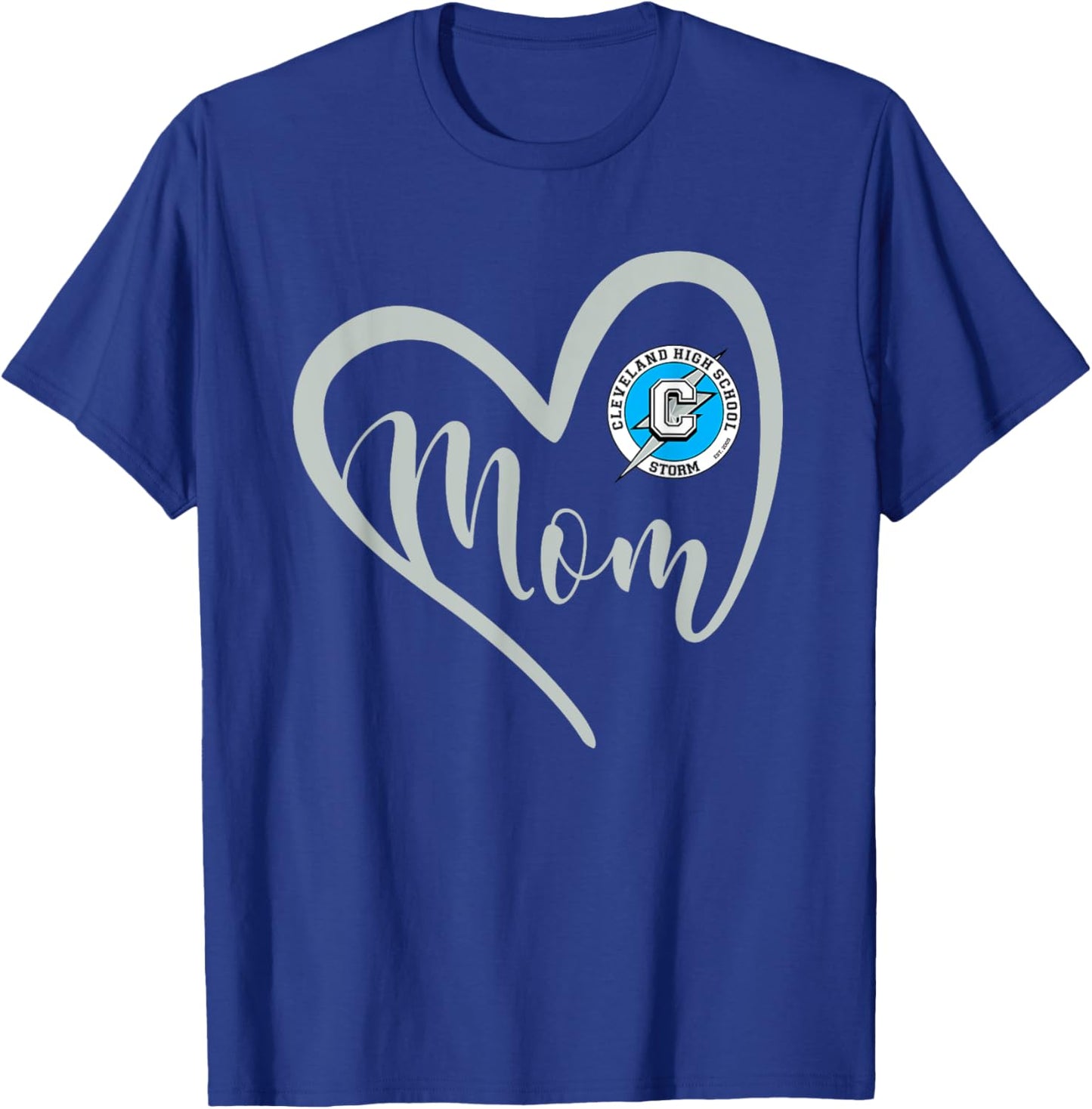 Cleveland Storm Logo Heart Mom HS T-Shirt - T-Shirt | Royal