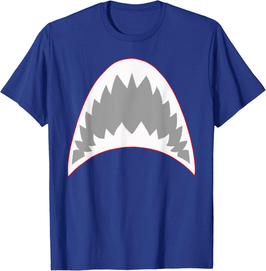 Shark Mouth Jaw Lazy Easy Costume For Halloween Party T-Shirt - T-Shirt | Royal