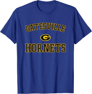 Gatesville Hornets Logo Varsity HS T-Shirt - T-Shirt | Royal