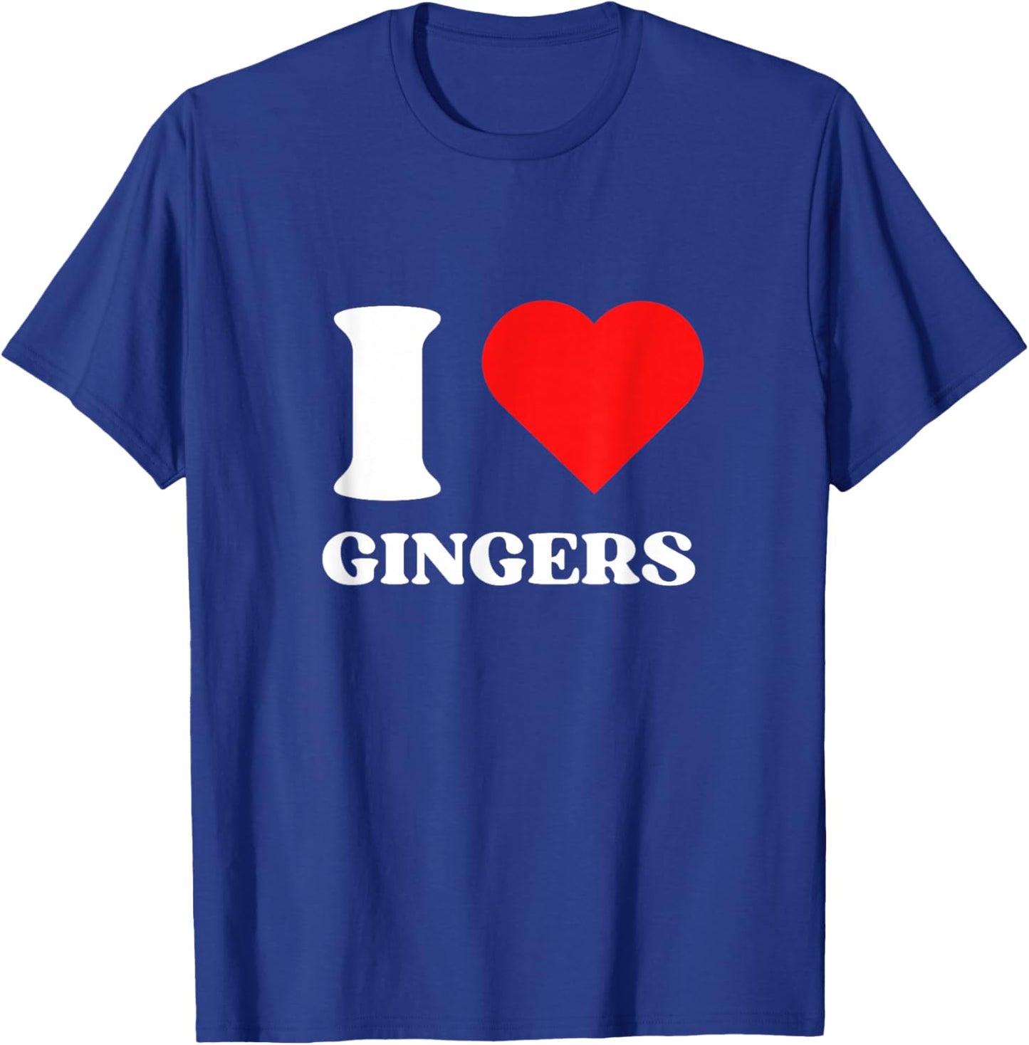 I Love Gingers I Heart Gingers Y2k Aesthetic Red Heart T-Shirt - T-Shirt | Royal