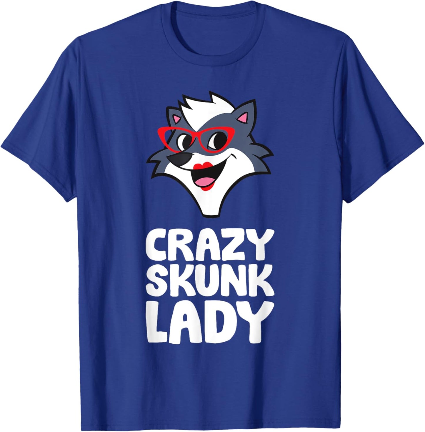 Crazy Skunk Lady T-Shirt - T-Shirt | Royal