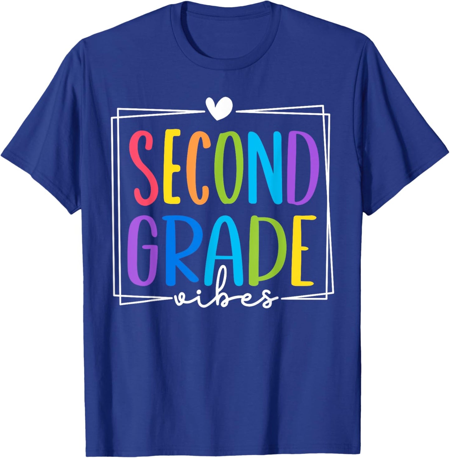 2nd Grade Vibes Back To School Hello 2nd Grade Teacher Kids T-Shirt - T-Shirt | Royal
