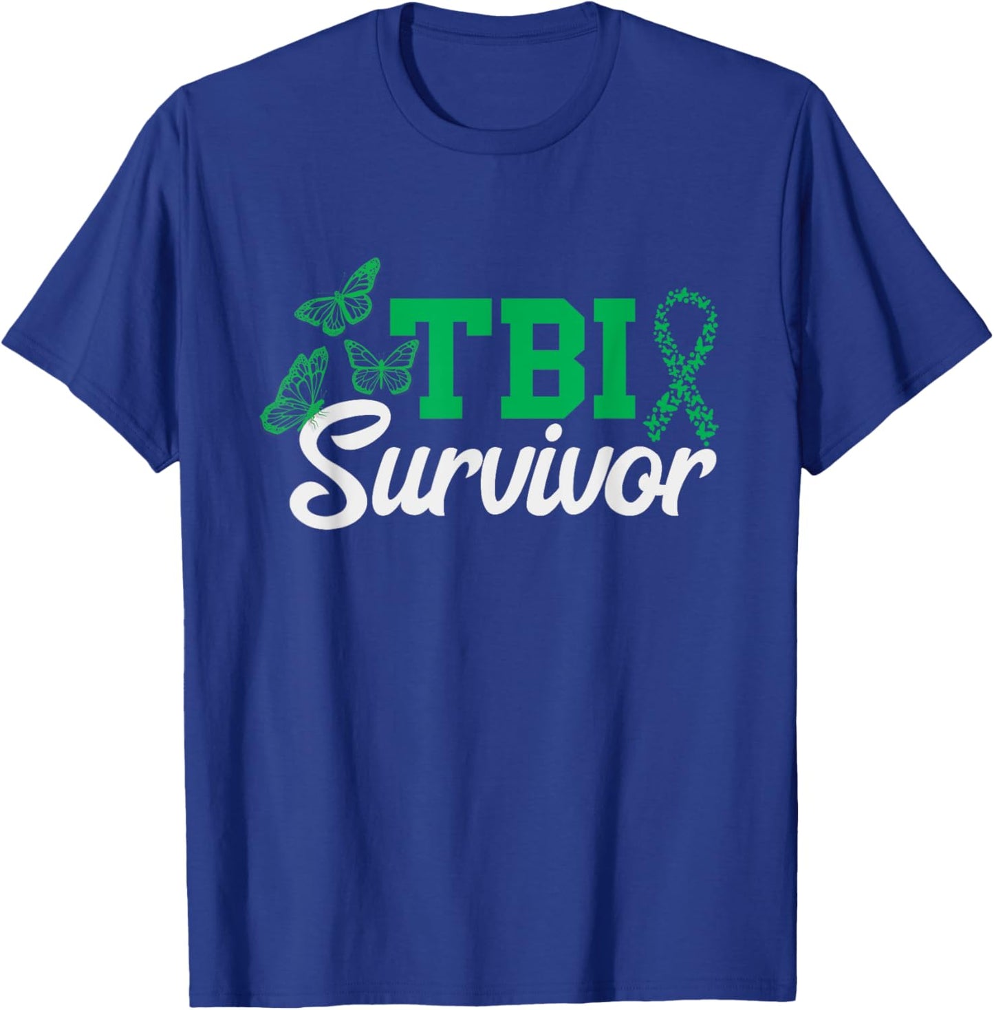 Traumatic Brain Injury Awareness TBI Survivor TBI Warrior T-Shirt - T-Shirt | Royal