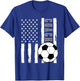 USA Flag Soccer Coach Funny Soccer Trainer American Outfit T-Shirt - T-Shirt | Royal