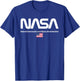 NASA Worm Logotype - Symbol of NASA T-Shirt - T-Shirt | Royal