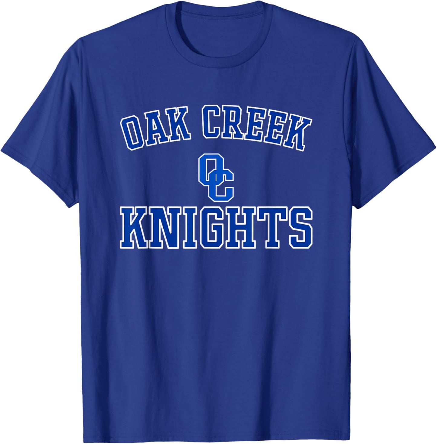 Oak Creek Knights Logo Varsity HS T-Shirt - T-Shirt | Royal