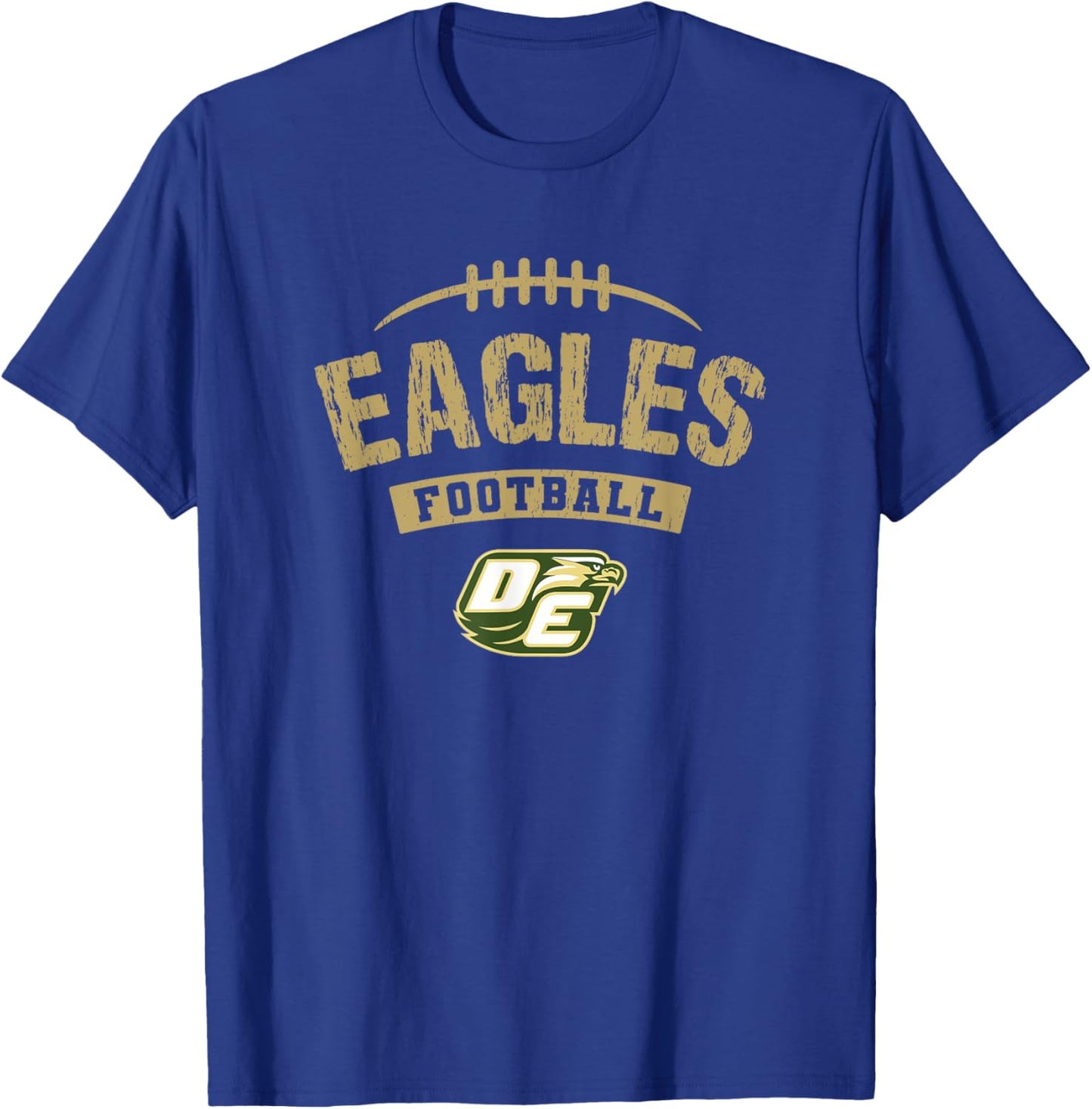 Desoto Eagles Logo Football Distressed HS T-Shirt - T-Shirt | Royal