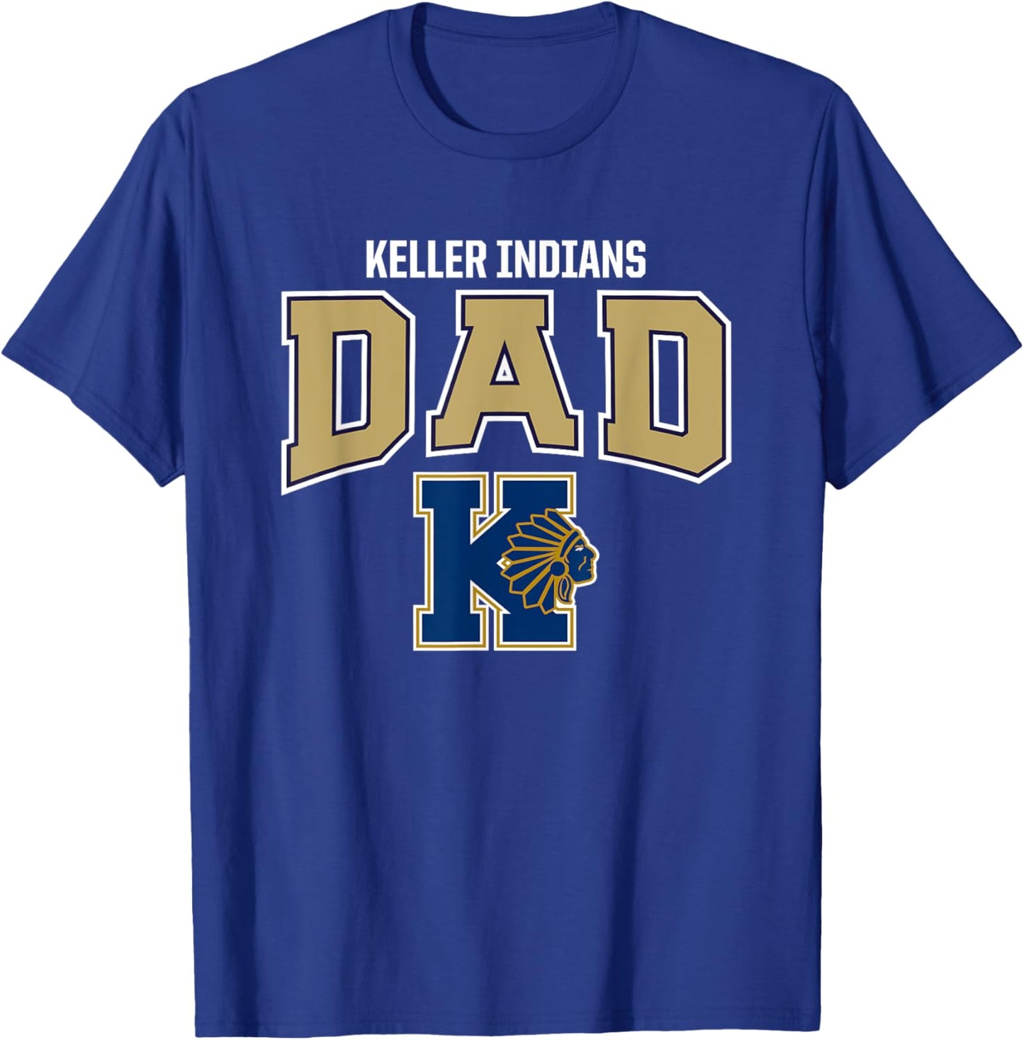 Keller Indians Logo Dad HS T-Shirt - T-Shirt | Royal