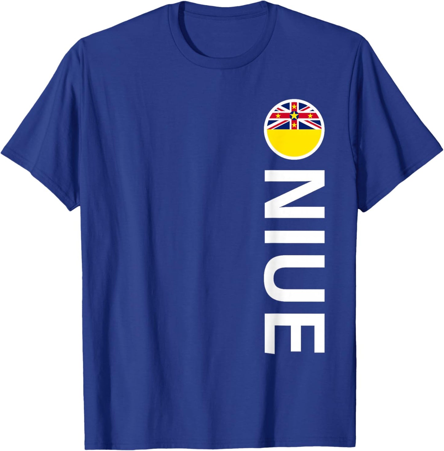 Niue Flag Vertical T-Shirt - T-Shirt | Royal