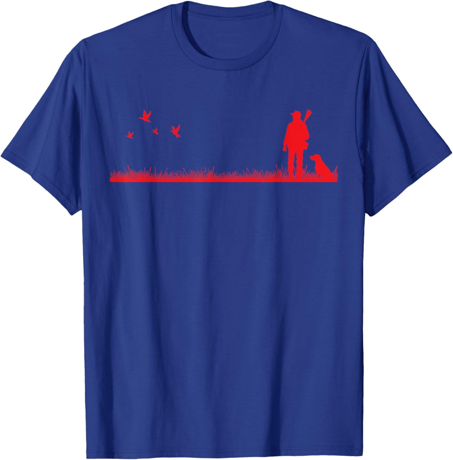 Upland Game Bird Chukar Pheasant Hunting Dog T-Shirt - T-Shirt | Royal