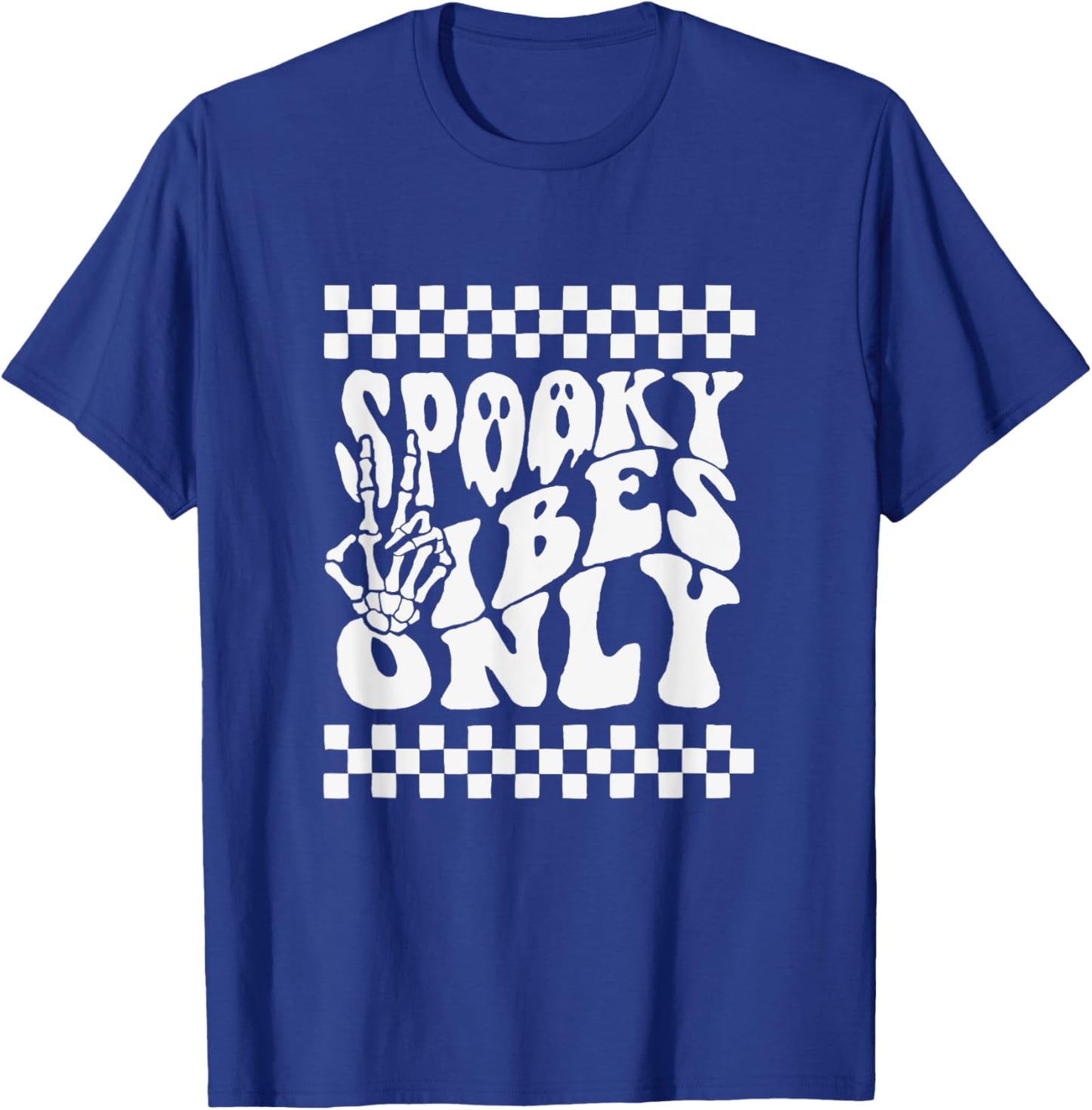 Spooky Vibes Only Halloween Retro Ghosts 80s Party T-Shirt - T-Shirt | Royal