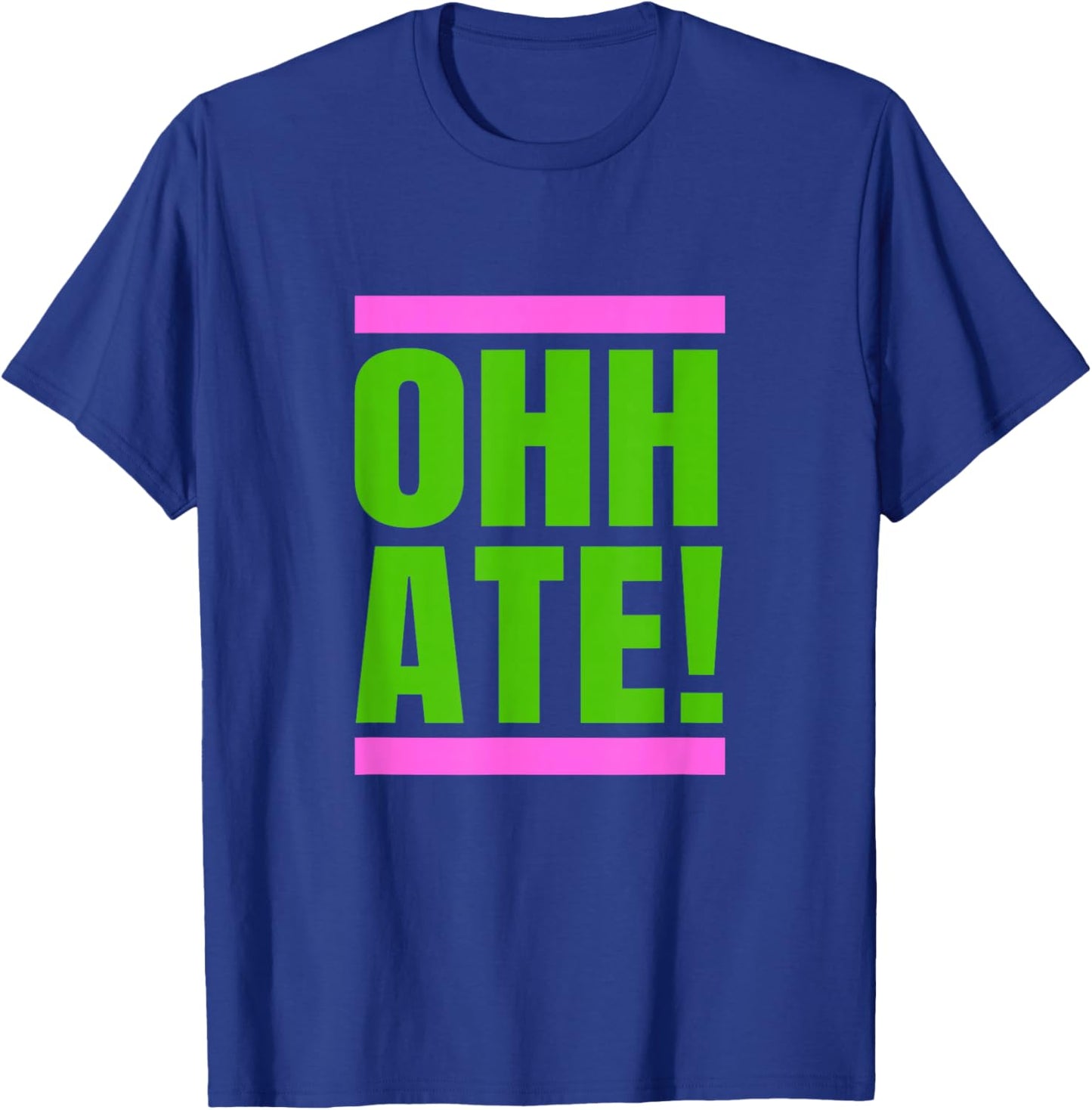 Pink and Green Ohh Ate! 08 Pink & Green Color T-Shirt - T-Shirt | Royal