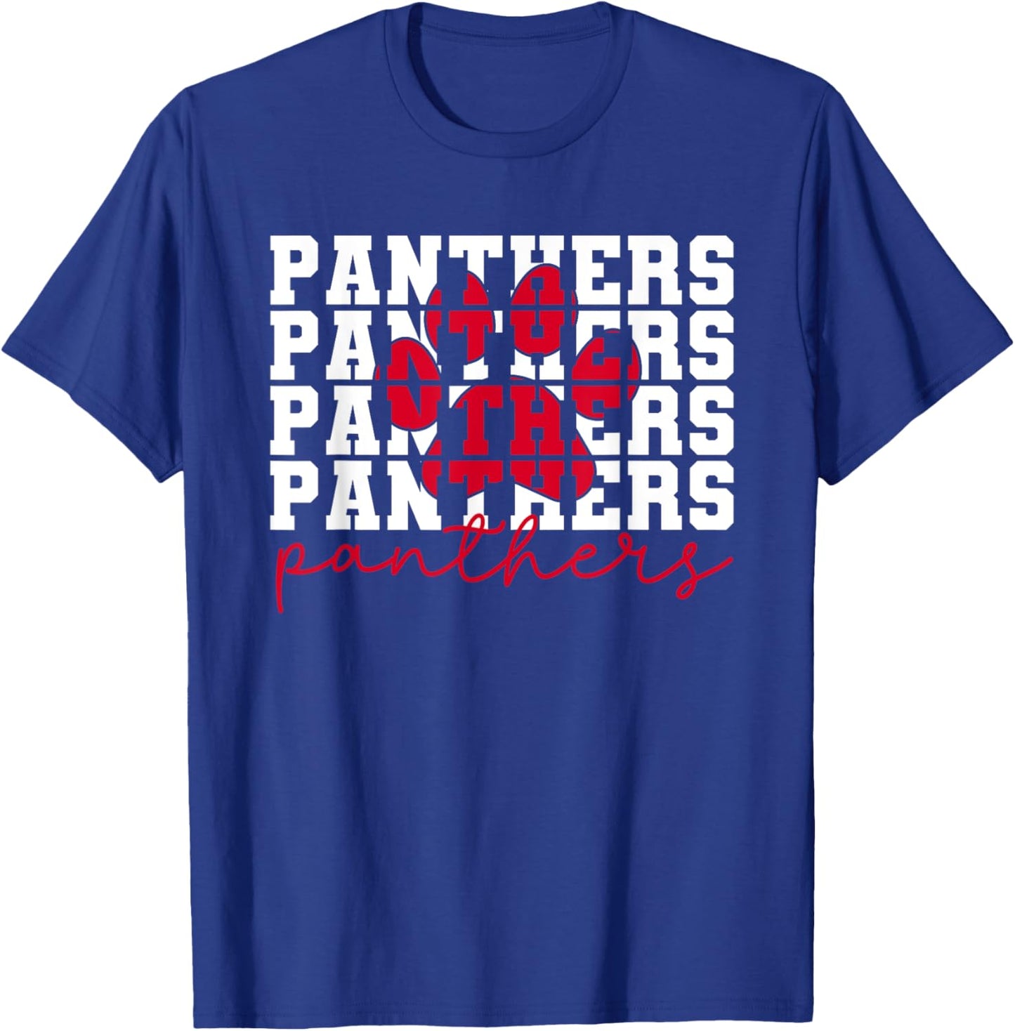 Vintage Panthers School Sports Name, Panthers Men Women Kids T-Shirt - T-Shirt | Royal