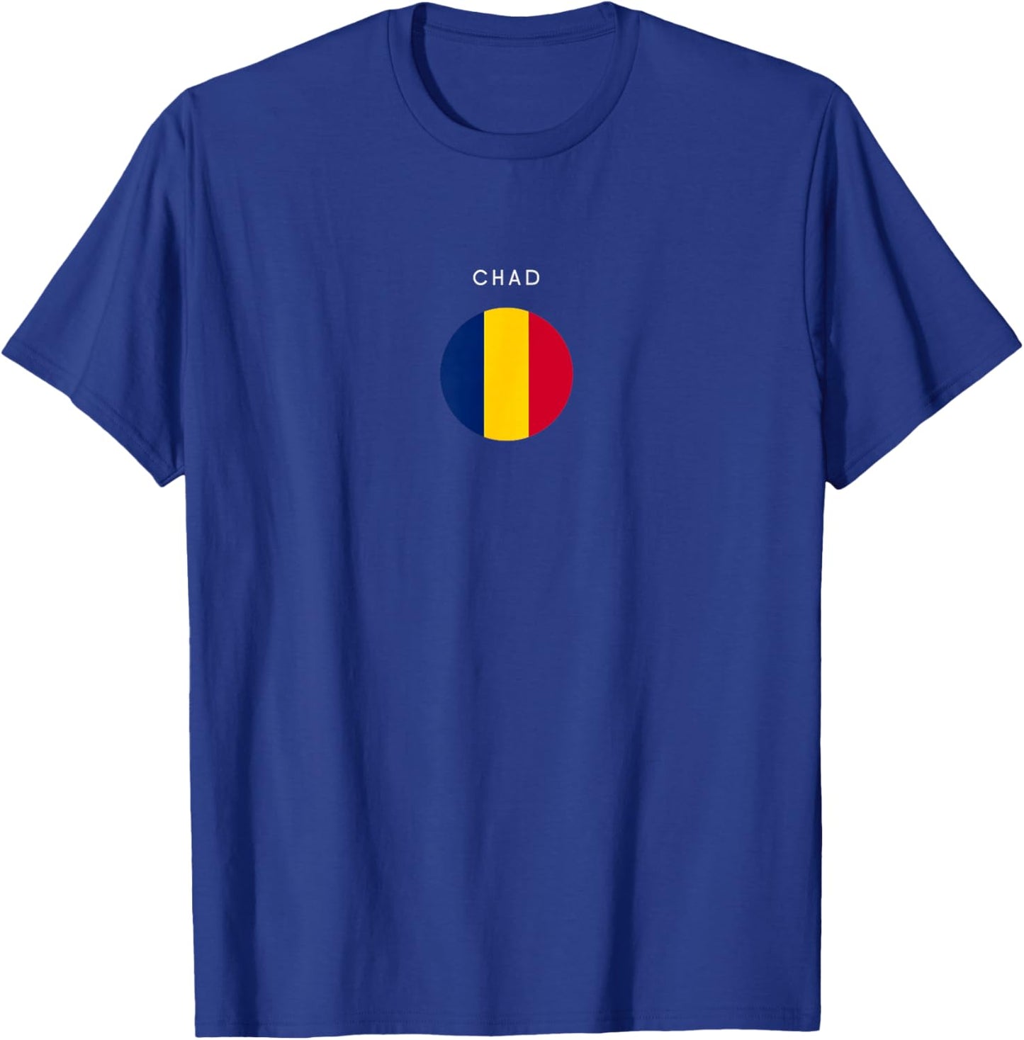 Chad Flag - Minimalist Souvenir World Travel Lover T-Shirt - T-Shirt | Royal