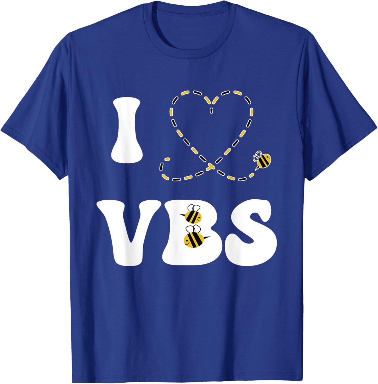 I Love VBS 2025 Vacation Bible School Bumble Bee VBS Team T-Shirt - T-Shirt | Royal