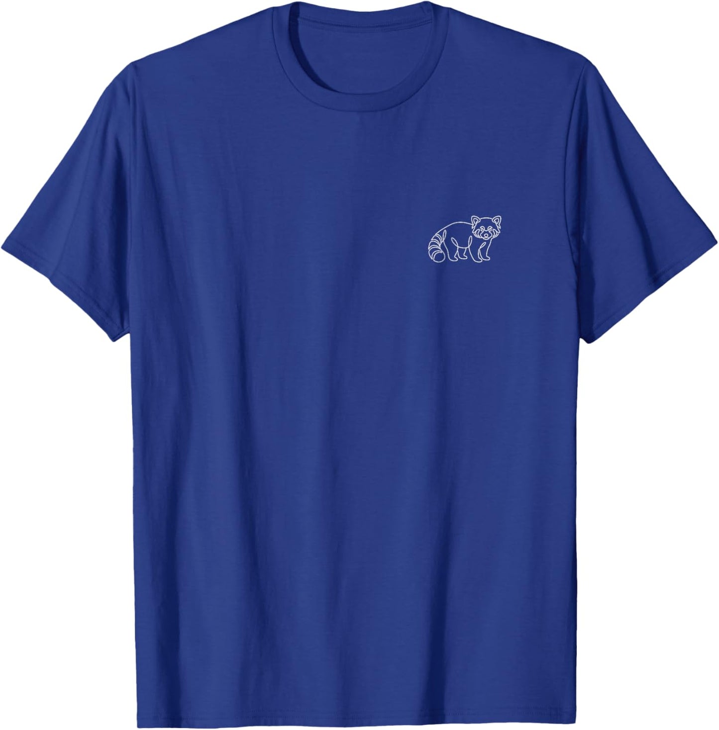 Red Panda Minimalist Badge Patch Line Art T-Shirt - T-Shirt | Royal