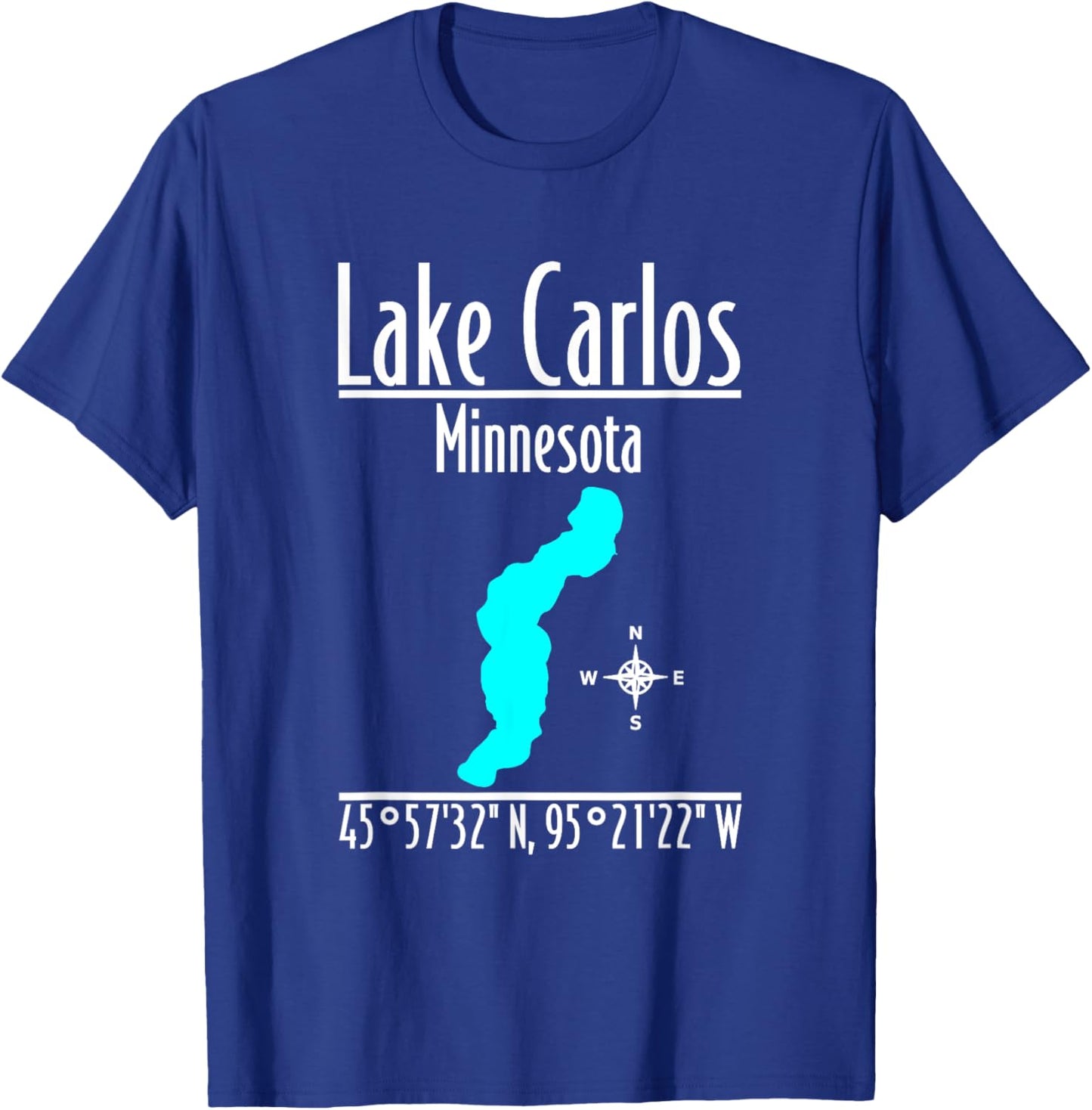 Modern Lake Carlos - Minnesota T-Shirt - T-Shirt | Royal