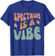 Spectrum Is A Vibe Black Small Modern Classic Short Sleeve Polyester 100% Cotton Blend All Seasons Family, All Ages T-Shirt - T-Shirt | Royal