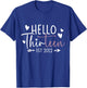 Hello Thirteen Est 2012 13 Year Old 13th Birthday Girl T-Shirt - T-Shirt | Royal