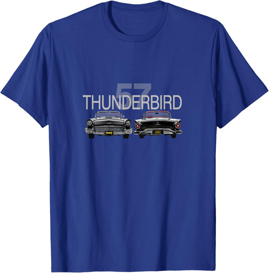 VINTAGE 1956 THUNDERBIRD, CLASSIC AMERICAN SPORTS CAR, 1950s T-Shirt - T-Shirt | Royal