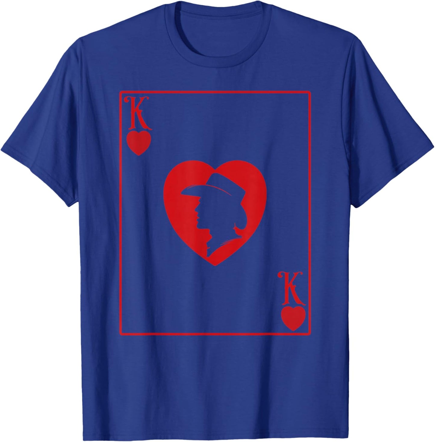 Western King of Hearts Cowboy Poker Playing Card T-Shirt - T-Shirt | Royal