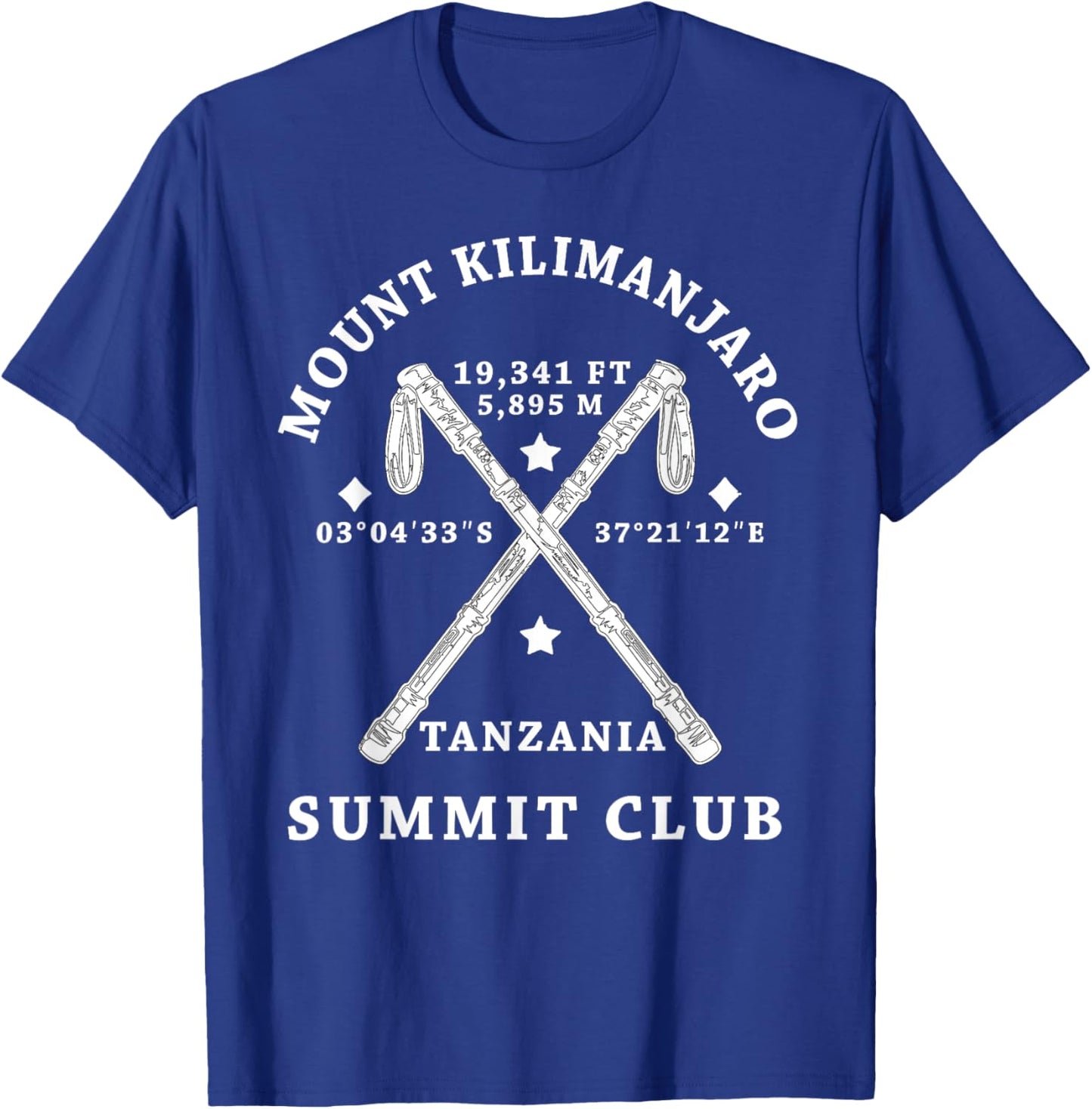 Climbed Mount Kilimanjaro Summit Club Hike Tanzania T-Shirt - T-Shirt | Royal