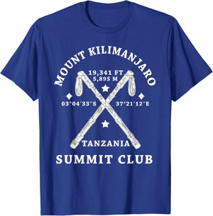 Climbed Mount Kilimanjaro Summit Club Hike Tanzania T-Shirt - T-Shirt | Royal