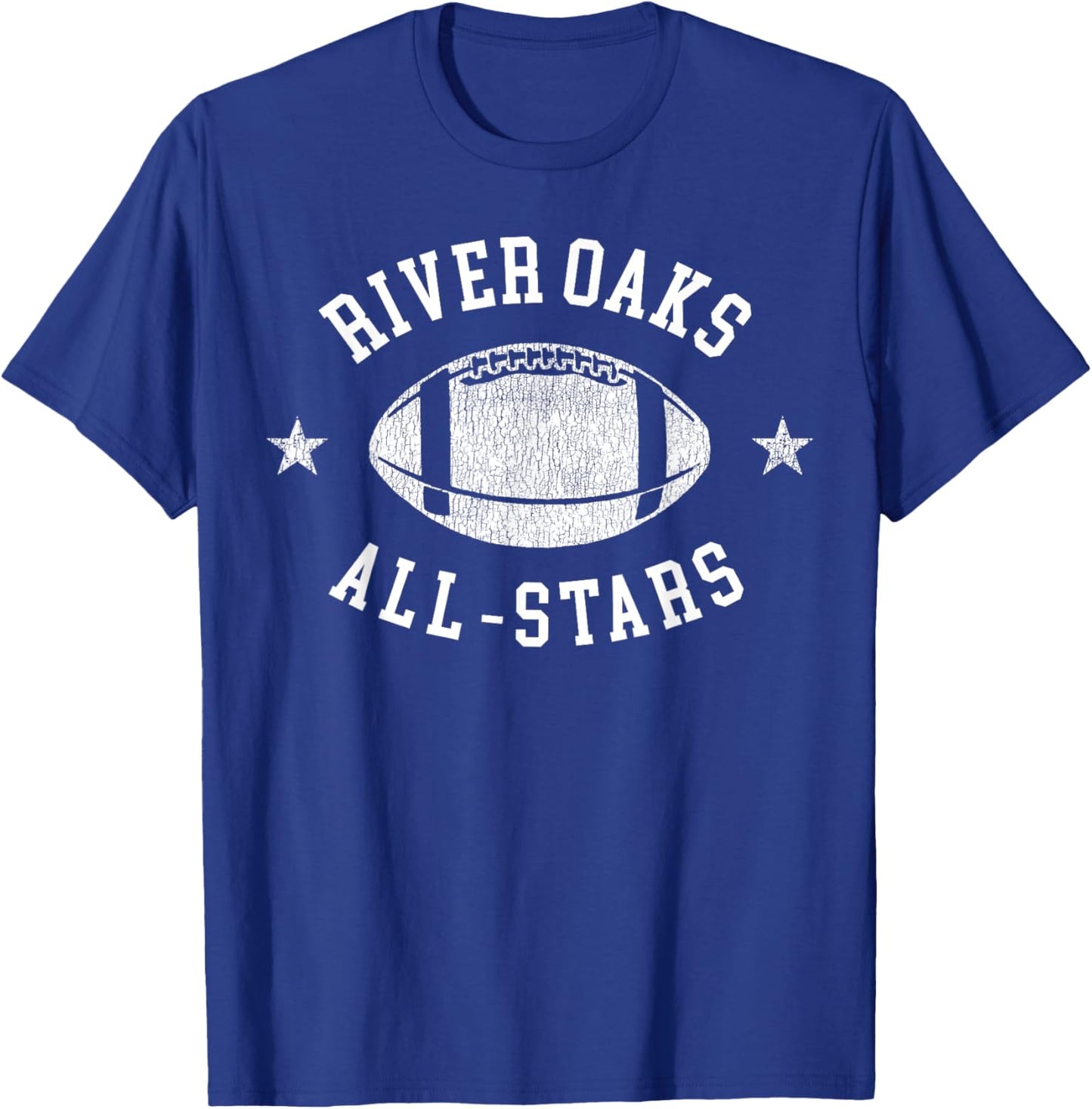 River Oaks Vintage All-Stars Football Retro 80s T-Shirt - T-Shirt | Royal