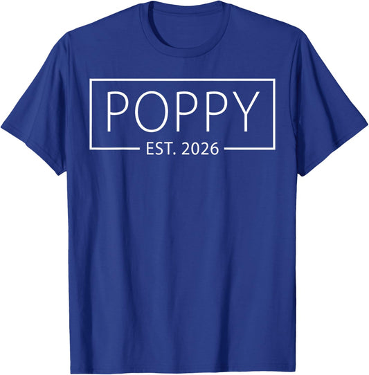 Promoted to Poppy Est 2026 Expect Baby 2026 T-Shirt - T-Shirt | Royal