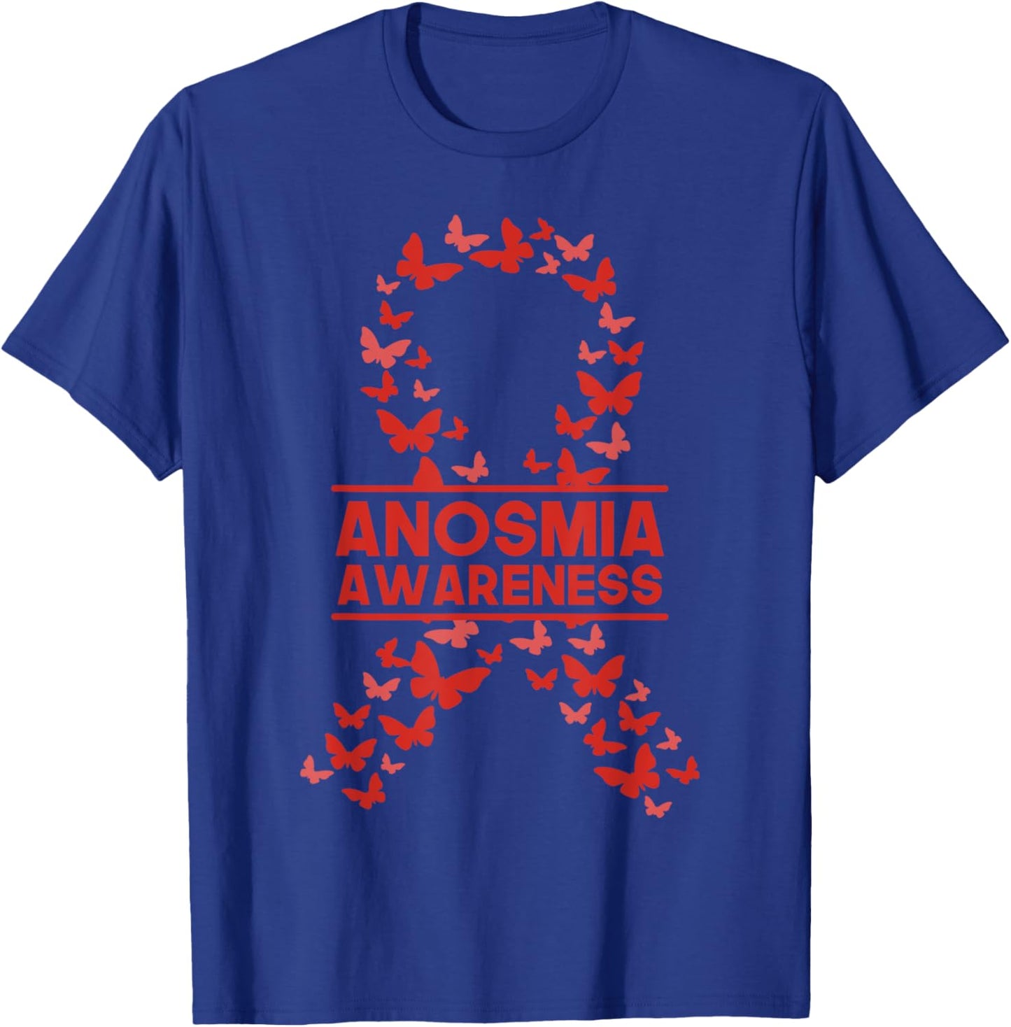 Anosmia Awareness Butterfly Ribbon Cause Butterfly Ribbon T-Shirt - T-Shirt | Royal