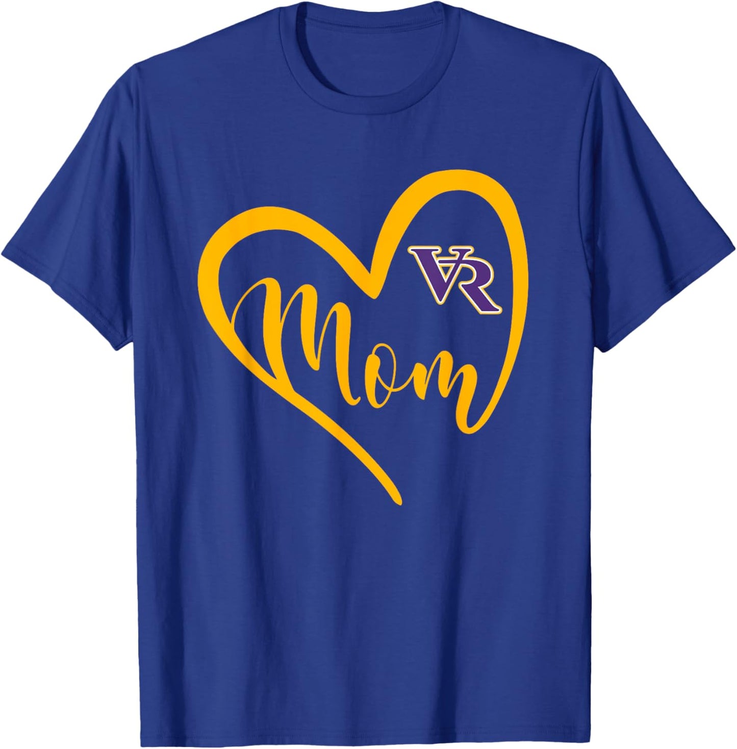 Villa Rica Wildcats Logo Heart Mom HS T-Shirt - T-Shirt | Royal