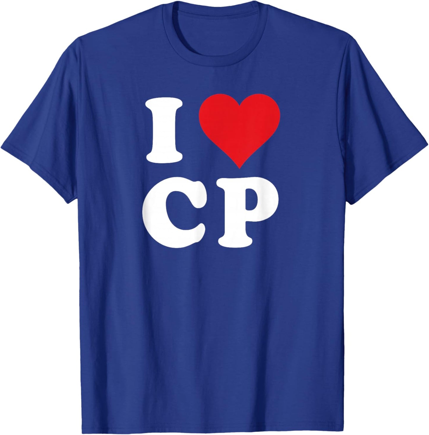 I Heart CP Initials I Love C.P. First And Last Name C P T-Shirt - T-Shirt | Royal