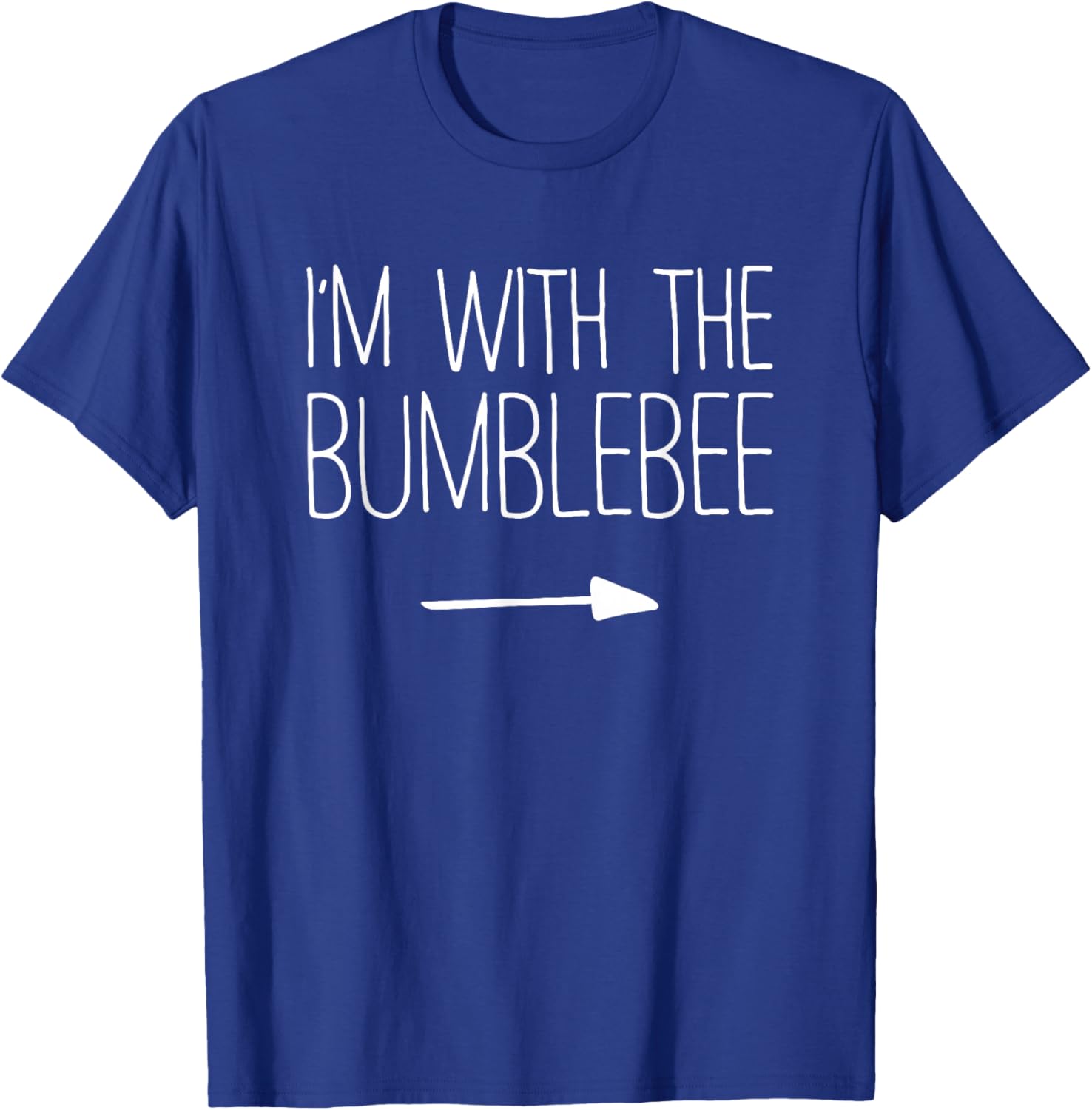 I'm With The Bumblebee Shirt Adult Kids Men Women Costume T-Shirt - T-Shirt | Royal
