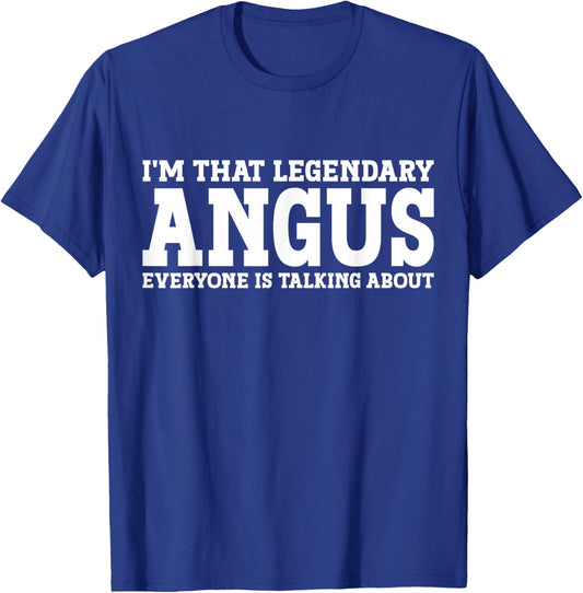 Angus Personal Name First Name Funny Angus T-Shirt - T-Shirt | Royal