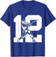 Number 12 Years Baseball 12th Birthday T-Shirt - T-Shirt | Royal