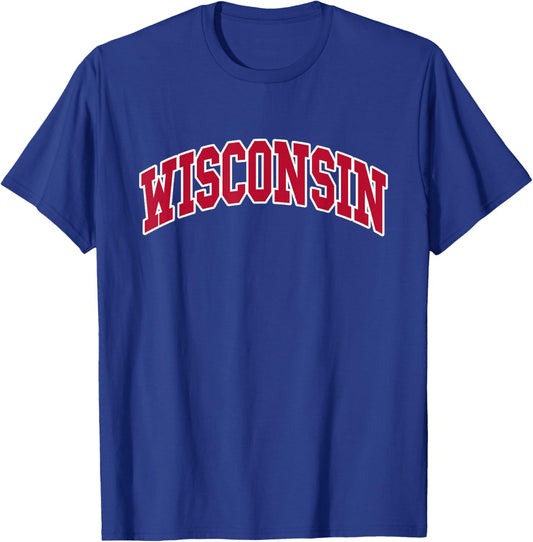 WISCONSIN - Throwback Design - Classic T-Shirt - T-Shirt | Royal