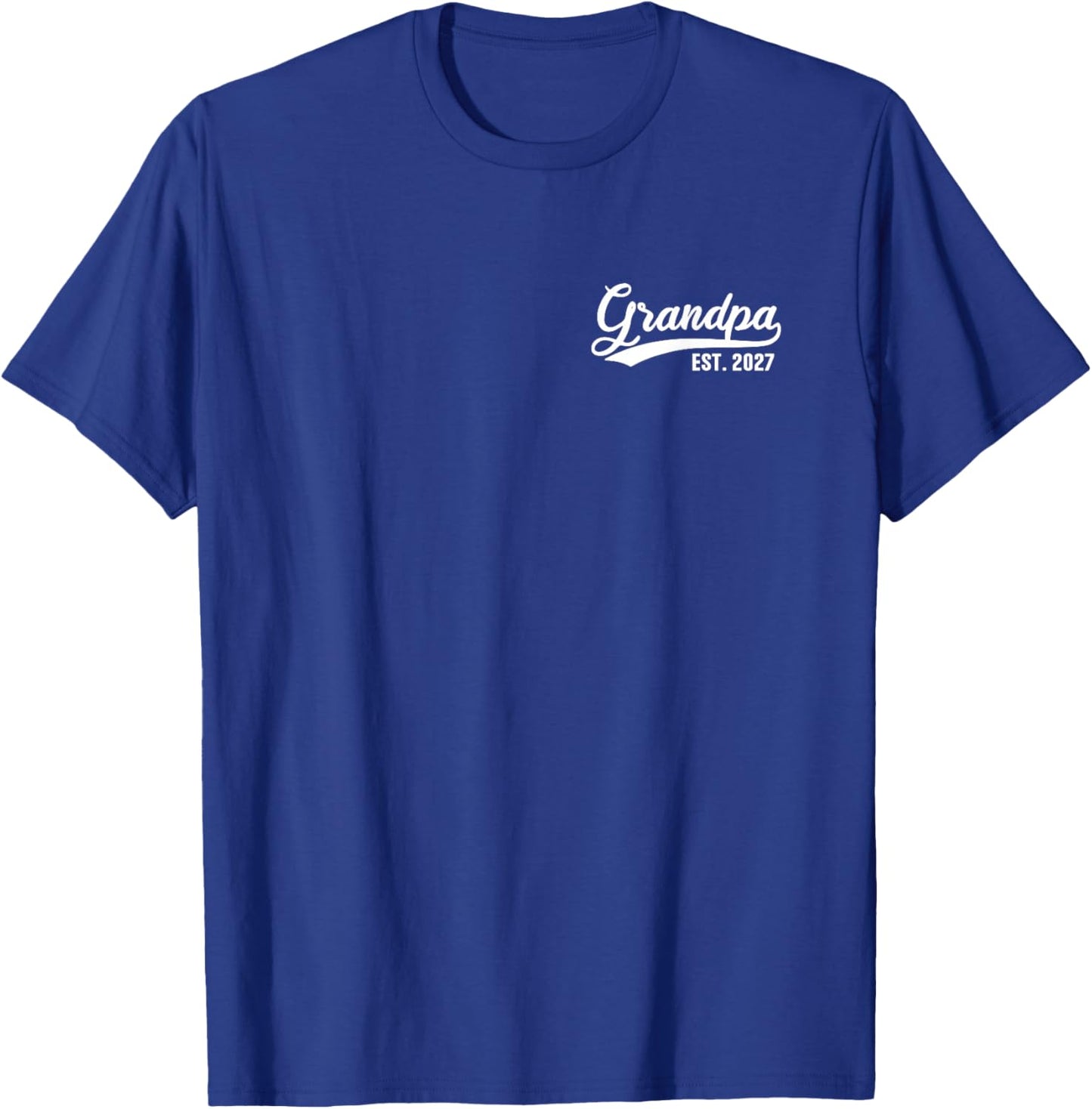 Grandpa 2027 Grandfather Est. 2027 Grandpa Est 2027 T-Shirt - T-Shirt | Royal