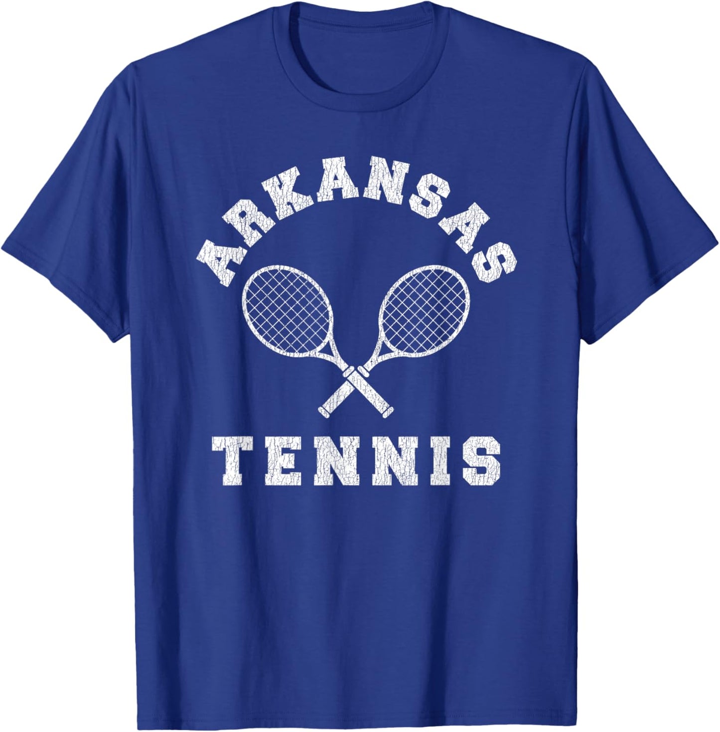 Arkansas Vintage Tennis Team Distressed Retro 90s Vibe T-Shirt - T-Shirt | Royal