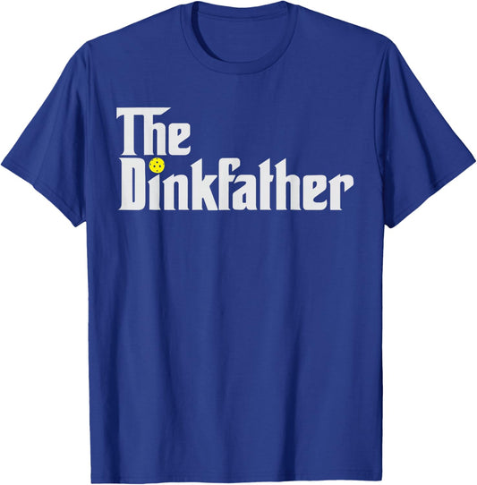 Dinkfather Funny Pickleball Player & Coach Dad Paddleball T-Shirt - T-Shirt | Royal