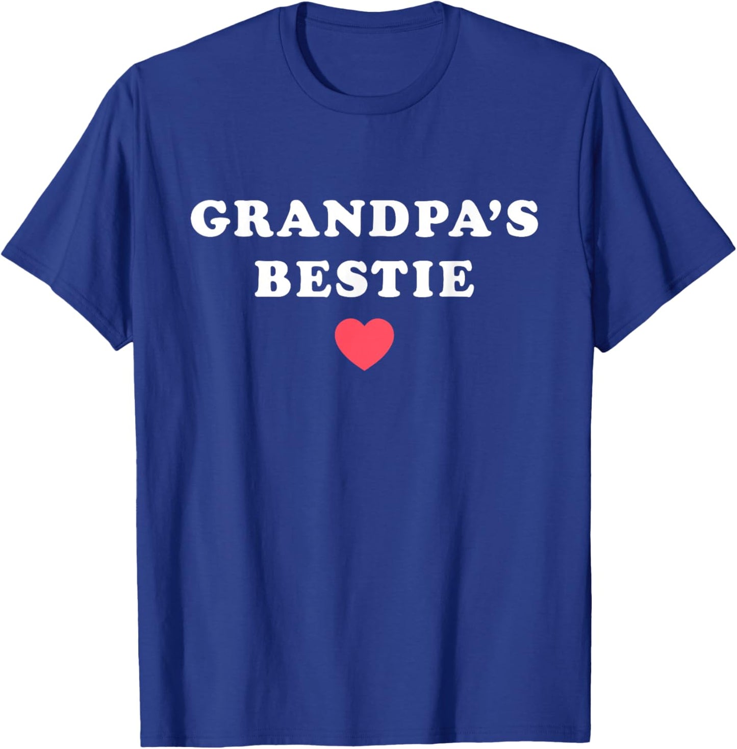 Grandpa's Bestie (with red heart) T-Shirt - T-Shirt | Royal