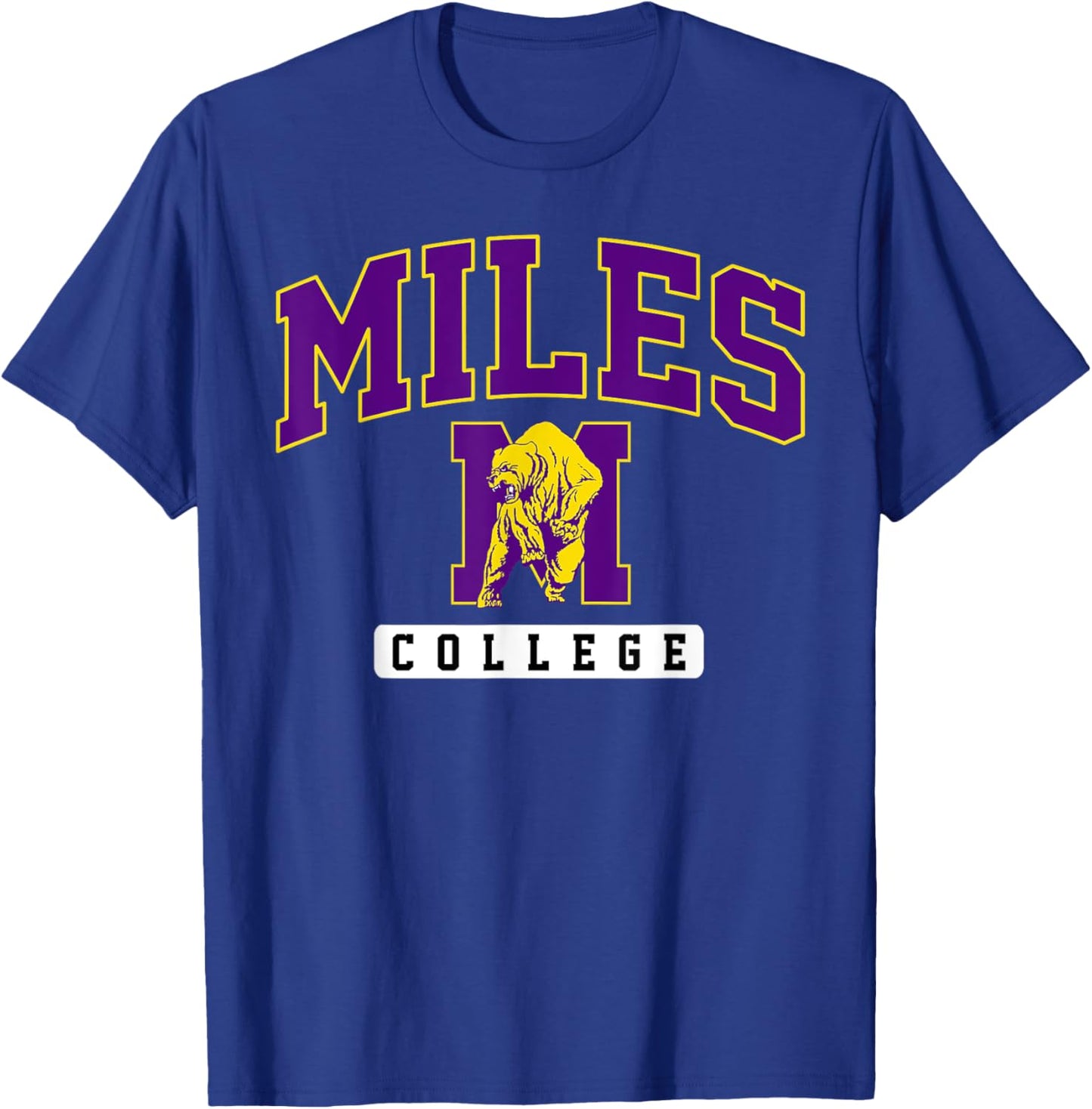 Miles College Arch Vintage Athletics Women T-Shirt - T-Shirt | Royal