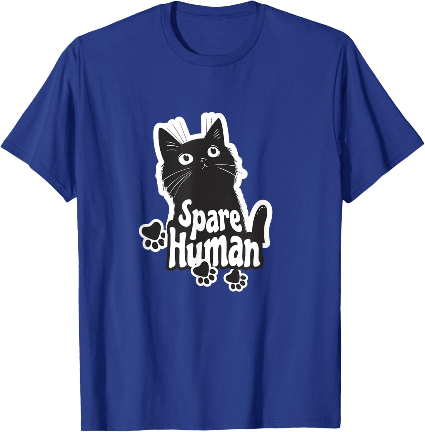Funny Cats Spare Human, Cat Owners, Couples Move in Day Cat T-Shirt - T-Shirt | Royal
