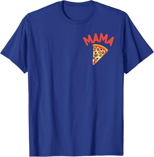Mama Mom Pizza 1st Birthday Boy Girl Family Matching Party T-Shirt - T-Shirt | Royal