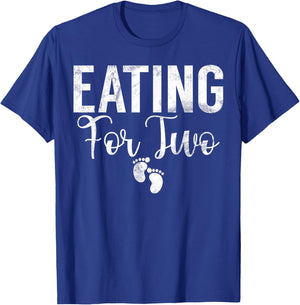 Eating for Two Baby Shower T-Shirt - T-Shirt | Royal